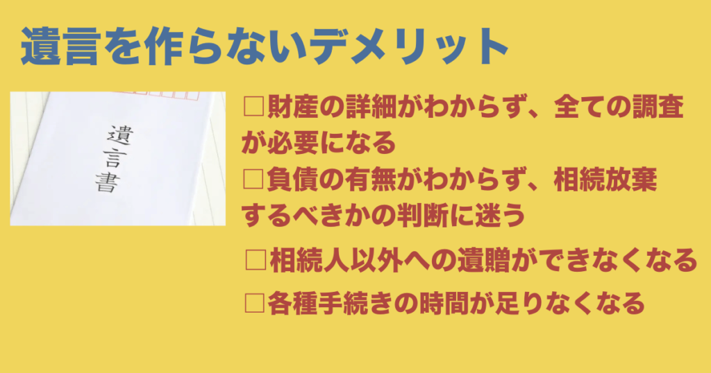 遺言ないとどうなるか